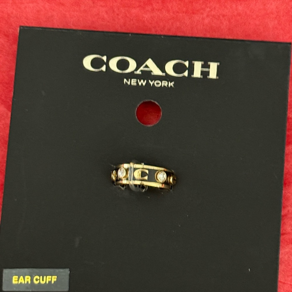 NWT Coach Gold and Black Ear Cuff - Picture 2 of 3